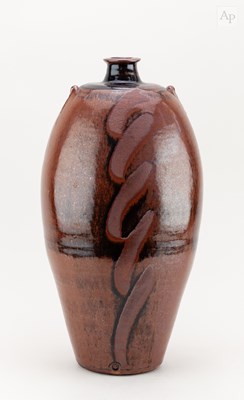 Lot 474 - PHIL ROGERS (1951-2020); a tall stoneware...
