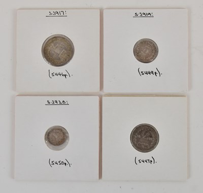 Lot 1605 - Four Victorian 1876 loose Maundy coins...