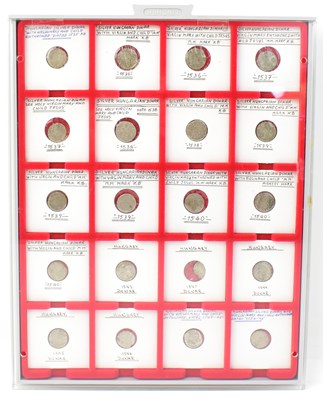 Lot 1574 - A collection of twenty Hungarian silver denar...