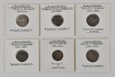 Lot 1616 - Six silver Crusaders coins comprising five...