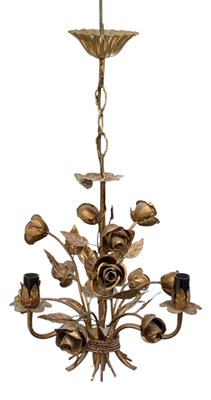 Lot 150A - A modern floral three branch ceiling light,...