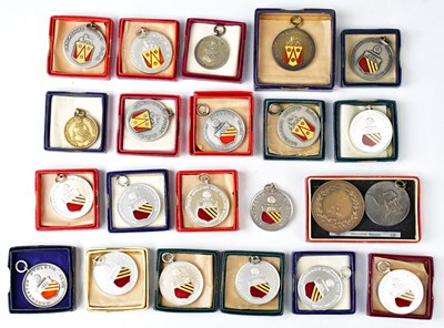 Lot 520 - A collection of sporting medal comprising...