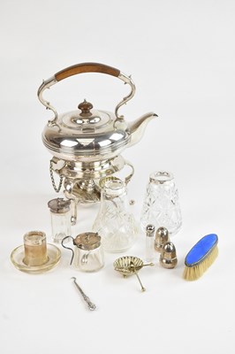 Lot 174 - An early 20th century silver plated spirit...