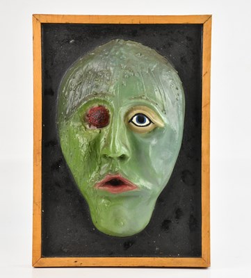 Lot 2378 - An unusual green painted composite...