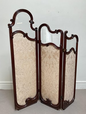 Lot 149 - A Victorian carved walnut three division...