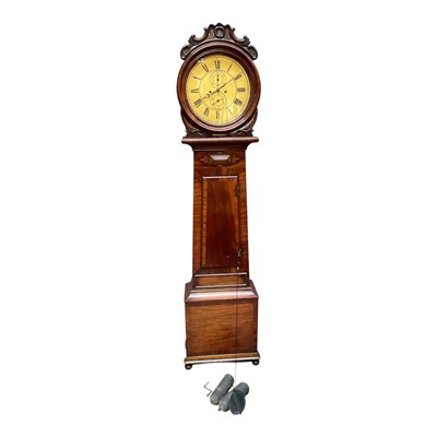 Lot 1334 - A Victorian mahogany Scottish longcase clock,...