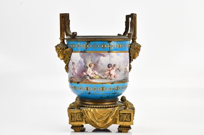 Lot 1383 - A late 19th century hand painted porcelain and...