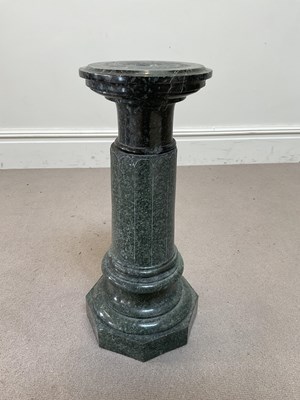Lot 217 - A good green marble jardiniere stand, on...