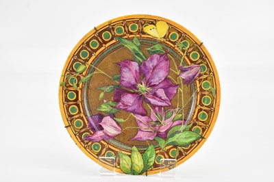 Lot 1382 - A late 19th century hand painted cabinet plate,...