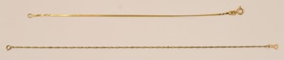 Lot 1519 - A 9ct yellow gold flat link bracelet with...