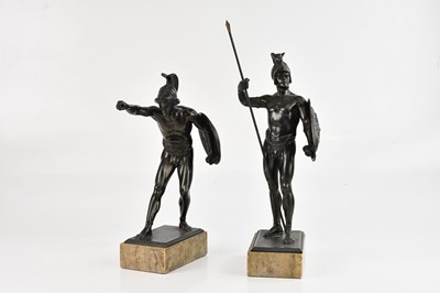 Lot 2317 - Two early to mid 20th century bronzed spelter...