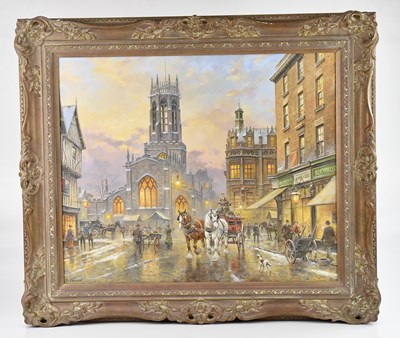 Lot 1516 - J L CHAPMAN; oil on canvas, 'York', signed, 49...
