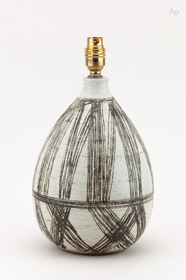 Lot 626 - Briglin Pottery; a stoneware lamp base covered...
