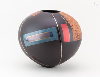 Lot 585 - TONY LAVERICK (born 1961); a globular black...