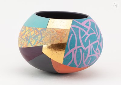 Lot 587 - TONY LAVERICK (born 1961); a globular black...