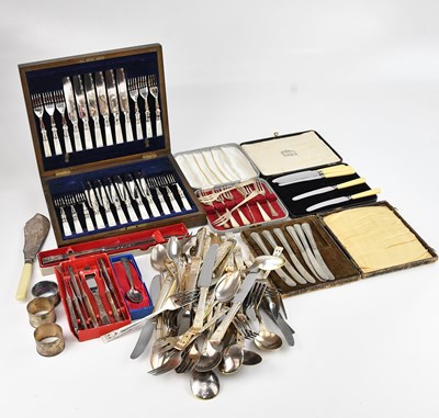 Lot 177 - A collection of silver plated cutlery...