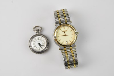 Lot 325 - GUCCI; a 9000M two tone quartz wrist watch,...