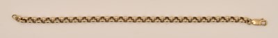 Lot 1511 - A 9ct yellow gold belcher link bracelet,...