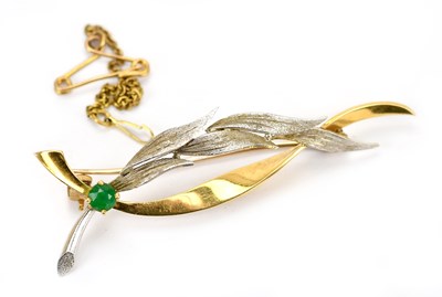 Lot 119 - A yellow and white textured gold cross-over...