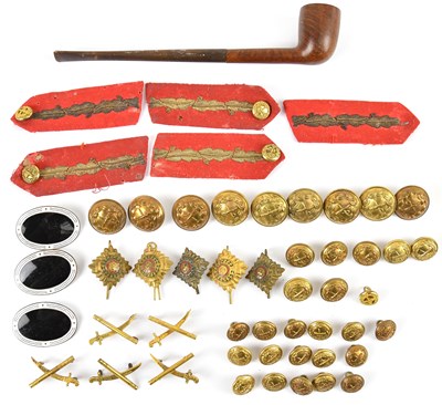 Lot 1210 - A small collection of military buttons,...