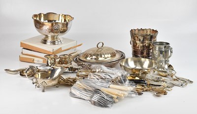 Lot 178 - A collection of assorted silver plate...