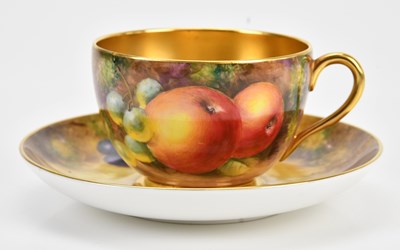 Lot 1319 - JOHN SMITH FOR ROYAL WORCESTER; a hand painted...