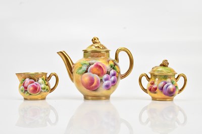 Lot 1320 - D JONES FOR ROYAL WORCESTER; a miniature hand...
