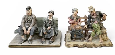 Lot 687 - CAPODIMONTE; two modern Italian made porcelain...
