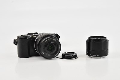Lot 94 - SONY; an A5000 mirrorless digital camera, with...