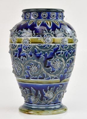 Lot 309 - GEORGE TINWORTH FOR DOULTON LAMBETH; a large...