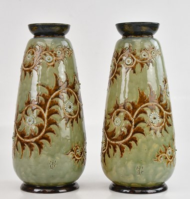 Lot 310 - GEORGE TINWORTH FOR DOULTON LAMBETH; a good...