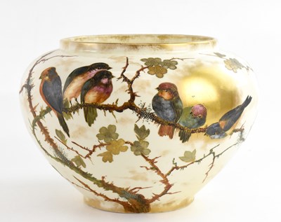 Lot 1327 - ROYAL BONN; an art pottery jardiniere...