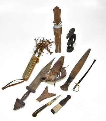 Lot 1836 - A collection of assorted African/tribal items...