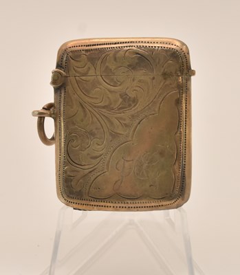 Lot 1192 - An Edward VII hallmarked silver vesta case,...