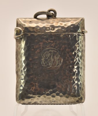 Lot 1212 - An Edward VII hallmarked silver vesta case...
