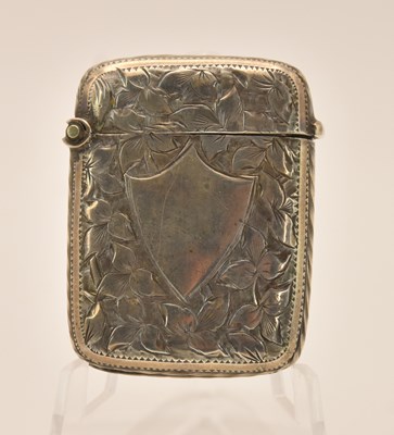 Lot 1214 - A Victorian hallmarked silver vesta case,...