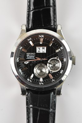 Lot 1195 - SEIKO; a gentleman's Premier kinetic perpetual...