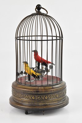 Lot 56 - A 20th century bird cage automaton, height 28cm.