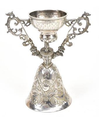 Lot 84 - KURZ DINGELDEIN; a Hanau silver bridal/wedding...