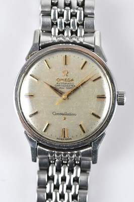 Lot 1139 - OMEGA; a gentleman's stainless steel automatic...