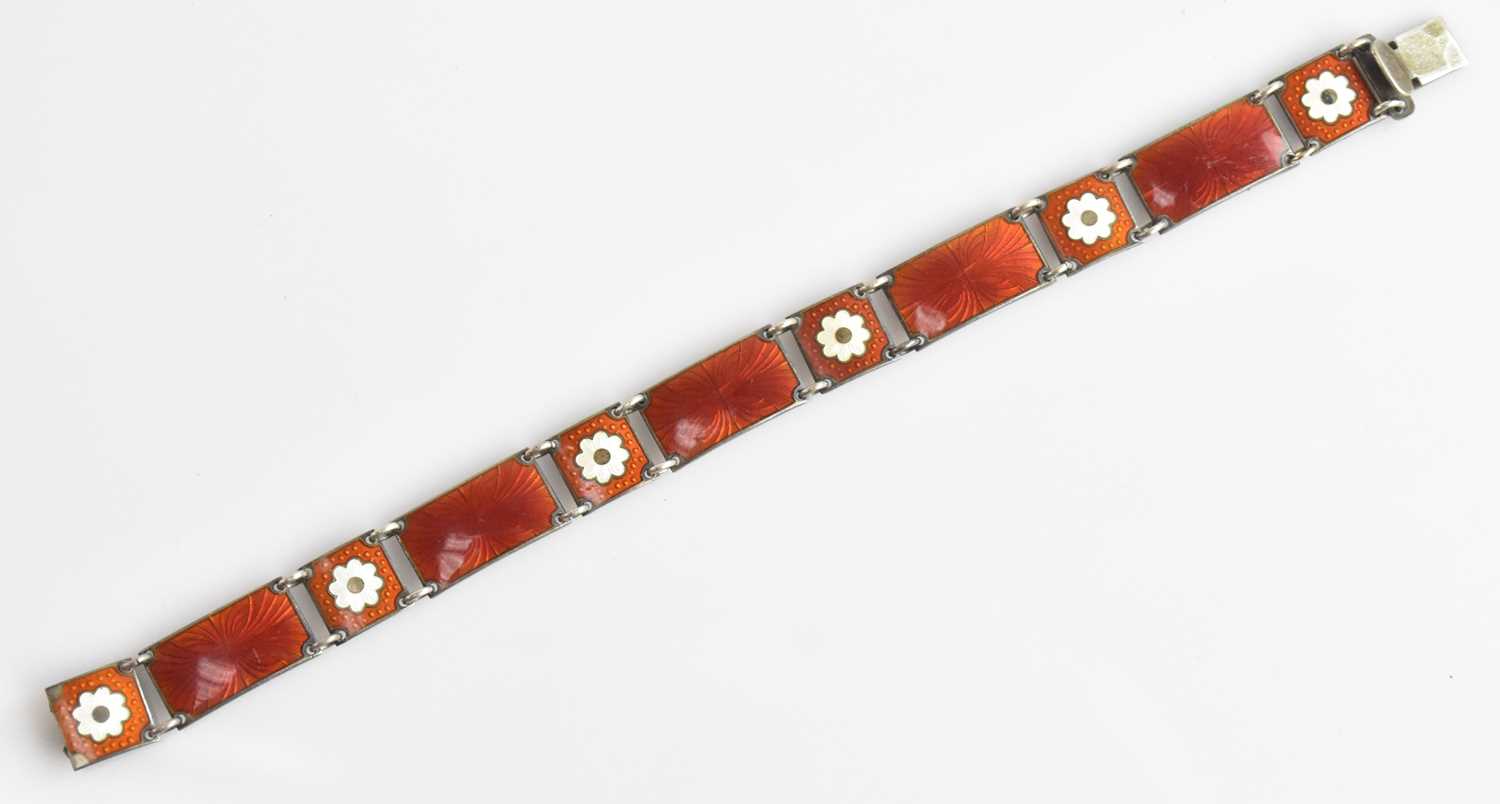 Lot 40 - A Scandinavian sterling silver and enamel...