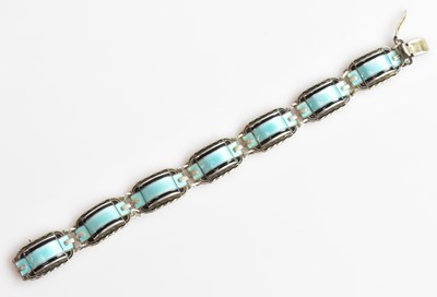 Lot 41 - An Art Deco Scandinavian silver and enamel...