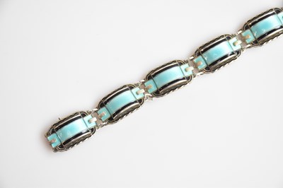 Lot 41 - An Art Deco Scandinavian silver and enamel...