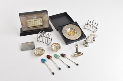 Lot 81 - A George VI hallmarked silver mounted desk...