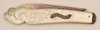 Lot 1194 - A Victorian hallmarked silver and mother of...