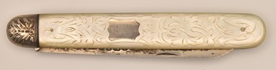 Lot 1195 - A Victorian hallmarked silver mother of pearl...
