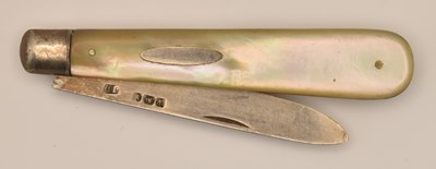 Lot 1197 - A Victorian hallmarked silver mother of pearl...