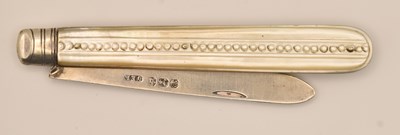 Lot 1200 - A Victorian hallmarked silver mother of pearl...