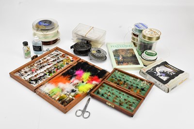 Lot 749 - A box containing miscellaneous fly fishing tackle