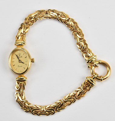 Lot 1145 - VICENCE; a lady's 14ct gold cased wristwatch,...